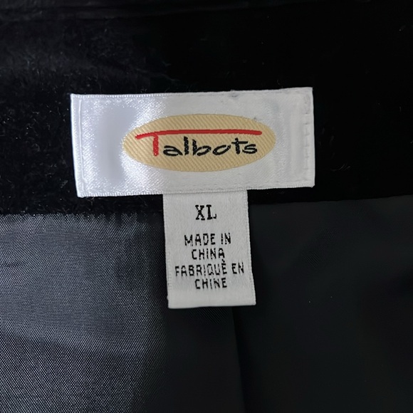 Vintage Talbots Holiday Christmas Black Embroidered Vest, Size XL - Picture 6 of 6